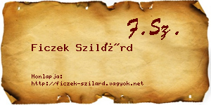 Ficzek Szilárd névjegykártya