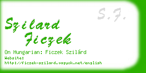 szilard ficzek business card